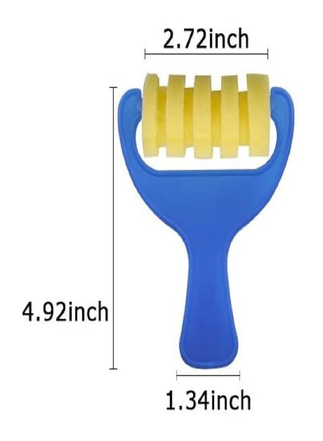 Brille Bee Sponge Stamp Foam Painting Brushes, Flower Shapes, Art Paint Drawing Tools, DIY Graffiti Stamps for Kids Early Learning (Spounge Roller Set) - Image 2